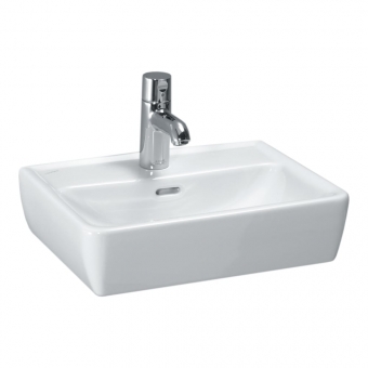 Praustuvas-dubuo LAUFEN PRO 450x340x115 mm, šlifuota apačia, su 1 anga maišytuvui viduryje 
